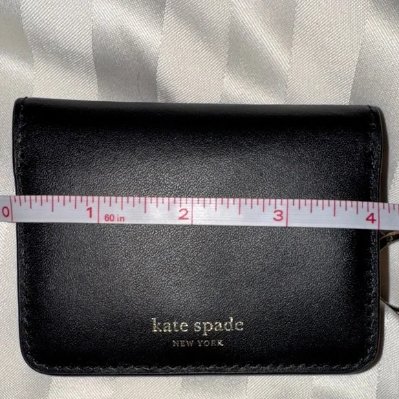 Kate Spade Black Leather Keychain Wallet cardholder - Picture 10 of 11
